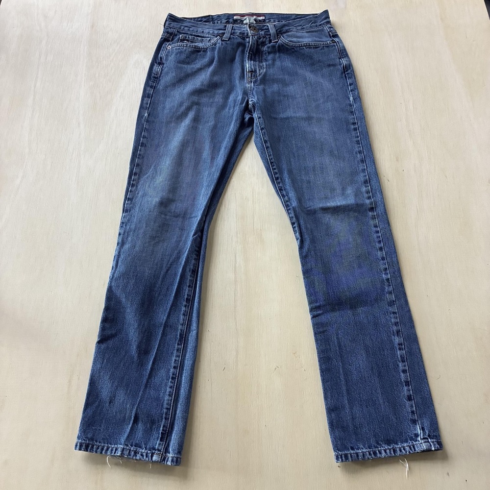 Tommy Hilfiger Jeans Mens 30x30 Medium Wash Blue Denim Regular Straight Casual